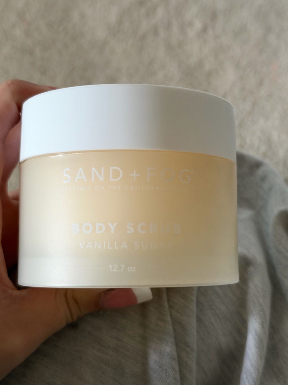 SAND + FOG Vanilla Sugar Body Scrub — Cream & White